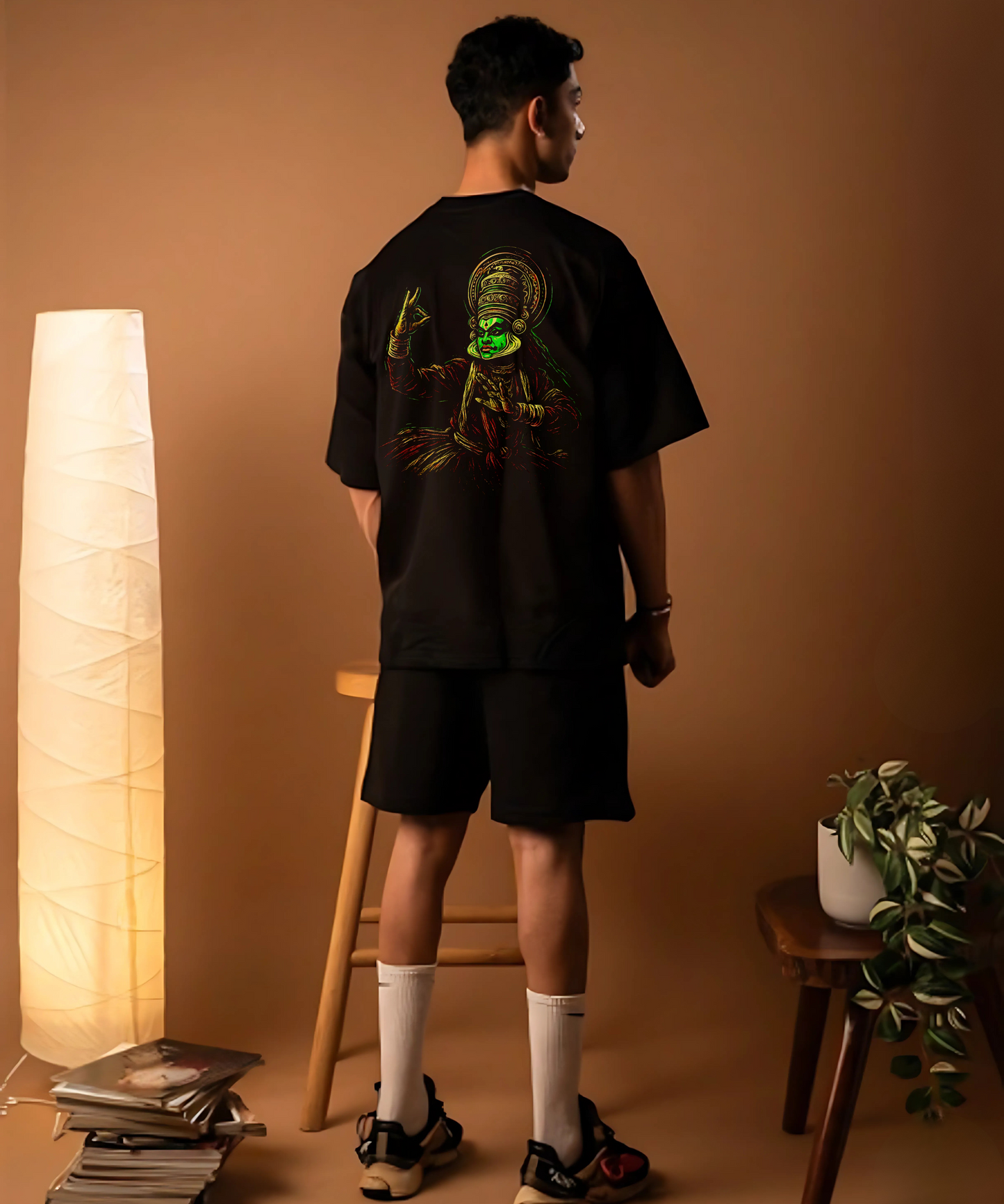 Kathakali Graphite  black Edition Oversized T-shirt | Redemption