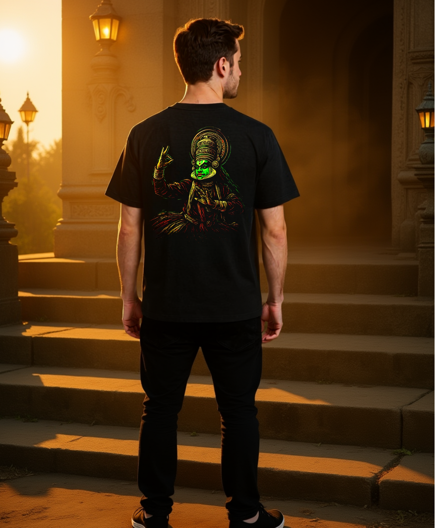 Kathakali Graphite  black Edition Oversized T-shirt | Redemption
